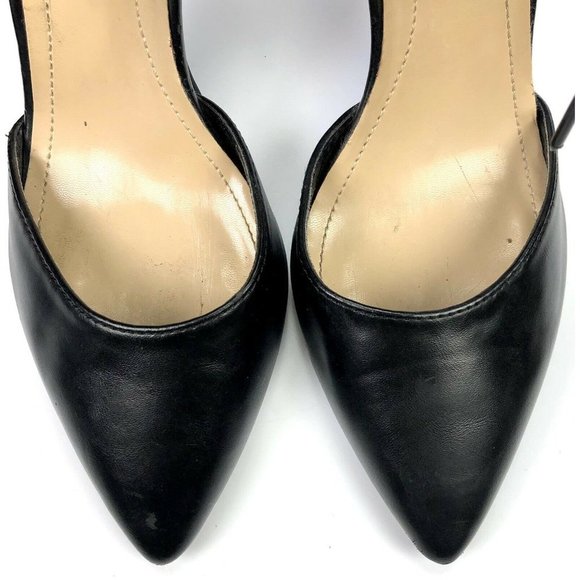Breckelles Black Pointed Toe Lace Up Zipper Back Womens Size 8.5 Stiletto Heels - Picture 8 of 11